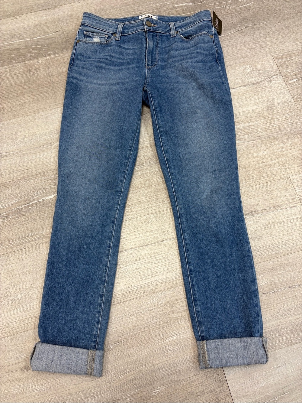PAIGE Skyline Skinny Jeans in Medium Blue Wash